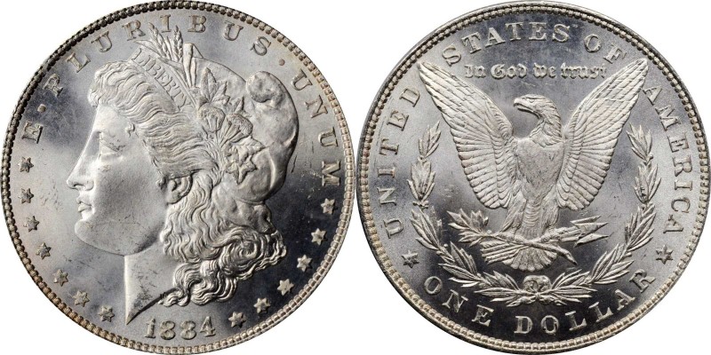 Morgan Silver Dollar

1884 Morgan Silver Dollar. MS-67 (PCGS).

A brilliant ...