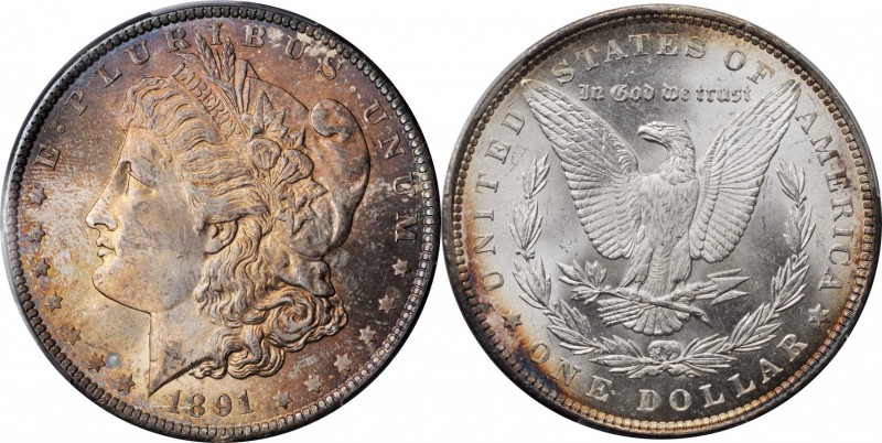 Morgan Silver Dollar

1891 Morgan Silver Dollar. MS-65+ (PCGS).

A vividly t...