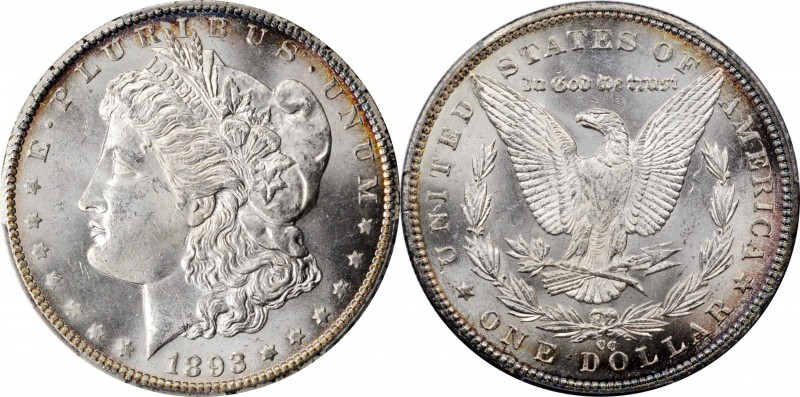 Morgan Silver Dollar

1893-CC Morgan Silver Dollar. MS-63 (PCGS). CAC.

Unco...