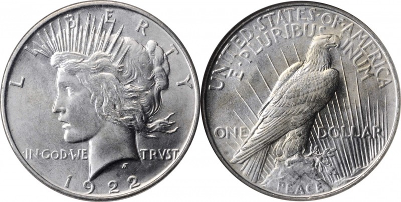 Peace Silver Dollar

1922-D Peace Silver Dollar. MS-67 (NGC).

This fully st...