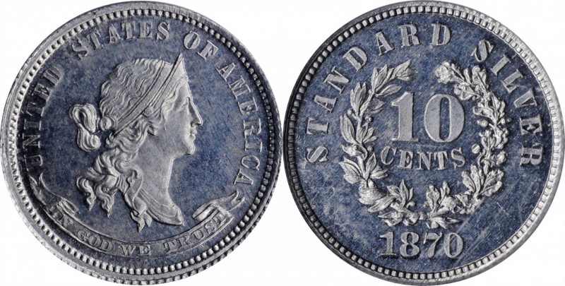 Pattern and Experimental Coins

1870 Pattern Dime. Judd-865, Pollock-954. Rari...