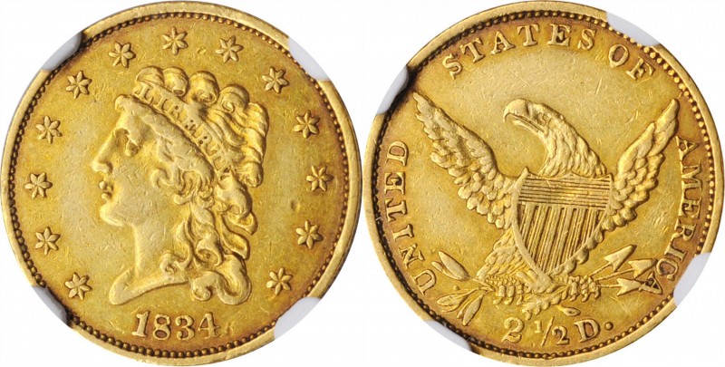 Classic Head Quarter Eagle

1834 Classic Head Quarter Eagle. HM-1. Rarity-2. S...