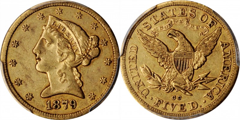 Liberty Head Half Eagle

1879-CC Liberty Head Half Eagle. Winter 1-A. EF-45 (P...