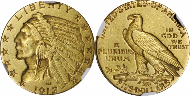 Indian Half Eagle

1912 Indian Half Eagle. JD-1, the only known dies. Rarity-4...