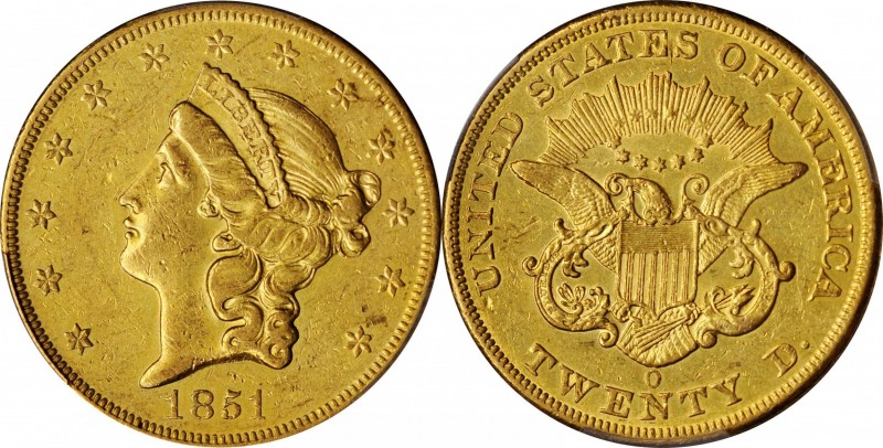 Liberty Head Double Eagle

1851-O Liberty Head Double Eagle. Winter-1. EF-45 (...