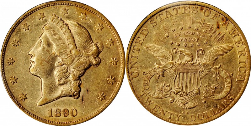 Liberty Head Double Eagle

1890-CC Liberty Head Double Eagle. EF-45 (PCGS).
...