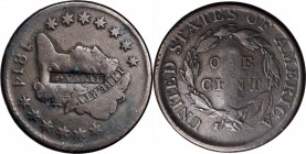Counterstamps

J. VEAL in a box punch on an 1814 Classic Head large cent. Brunk-Unlisted, Rulau-Unlisted. Host coin Very Fine. 

This is a rare so...