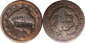 Counterstamps

W. WARK in a box punch struck multiple times on an 1826 Matron Head large cent. Brunk-Unlisted, Rulau-Unlisted. Host coin Very Good. ...