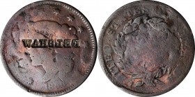 Counterstamps

FELSHAW (retrograde) on a 1830s Matron Head large cent. Brunk-Unlisted, Rulau-Unlisted. Host coin About Good. 

An interesting stam...
