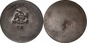 Counterstamps

(EAGLE) / US on a Draped Bust large cent. Brunk-Unlisted, Rulau-Unlisted. Host coin About Poor. 

Most likely US government gunsmit...