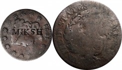 Counterstamps

J. MIKSH on an 1821 Matron Head large cent. Brunk-Unlisted, Rulau-Unlisted. Host coin Very Good. 

This is most likely the stamp of...