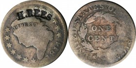 Counterstamps

H.REES (curved) on an 1814 Classic Head large cent. Brunk R-165, HT-415G. Host coin Good. 

Henry Rees was a Philadelphia, PA black...