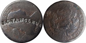 Counterstamps

J.C. VANCLEVE (curved) on an 1806 Draped Bust large cent. Brunk-Unlisted, Rulau-Unlisted. Host coin Good, but with reverse marks. 
...