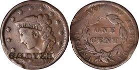 Counterstamps

C.C. DYER on an 1837 Braided Hair large cent. Brunk D-647, Rulau E-259. Host coin Fine.

This is the stamp of Charles C. Dyer who w...