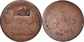 Counterstamps

W. F. in a box punch on a 1794 Liberty Capped large cent. Brunk F-28, Rulau-Mav 18E. Host coin Very Good, with some reverse graffiti....