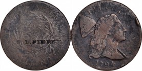 Counterstamps

S.L. PIERCE on a 1794 Liberty Capped large cent. Brunk-Unlisted, Rulau-Unlisted. Host coin Very Good.

A style of punch similar to ...
