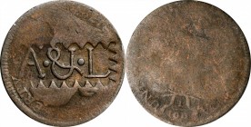 Counterstamps

A . & . L in a large serrated box punch on a 1797 Draped Bust large cent. Brunk-Unlisted, Rulau-Unlisted. Host coin About Good.

A ...