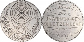 Engraved Coins, Love Tokens, and Coin Jewelry

Engraved ca. 1870s Shooting Award Fashioned out of a 33mm Foreign Coin. 

One side of the host coin...