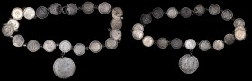 Engraved Coins, Love Tokens, and Coin Jewelry

Love Token Necklace Made of 19 Liberty Seated Dimes and 1 Capped Bust Half Dollar.

The main neckla...