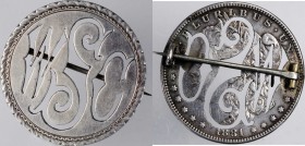 Engraved Coins, Love Tokens, and Coin Jewelry

Love Token Fashioned out of an 1881-Dated Morgan Dollar. 

The reverse of the host coin depicts the...