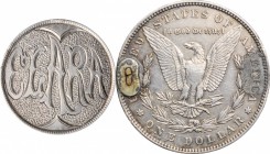 Engraved Coins, Love Tokens, and Coin Jewelry

Love Token Fashioned out of an 1880s-Dated Morgan Dollar. 

The obverse of the host coin is fully e...