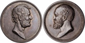 Lincolniana

Undated (1882) Lincoln and Garfield Medal. Large Size. By William Barber. Cunningham 22-520S, King-524, Julian PR-40. Silver. Mint Stat...