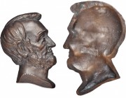Lincolniana

1864 Abraham Lincoln Plaque. Cast Bronze.

100 mm x 71 mm. Obv: Figural bust of Lincoln facing right, inscription PRESERVE / THE / UN...