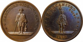 Political Medals and Related

1860 Abraham Lincoln Campaign Medal. DeWitt-AL 1860-40, Cunningham 36-730C, King-37. Copper. Mint State.

27.8 mm.
...