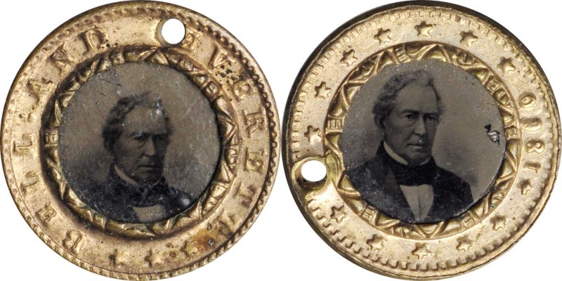 Political Medals and Related

1860 John Bell Ferrotype. DeWitt-JBELL 1860-42. ...