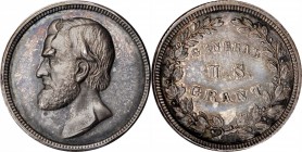 Presidents and Inaugurals

Undated General Ulysses S. Grant Medalet. By Anthony C. Paquet. Julian-Unlisted. Silver. Mint State.

18 mm. 2.63 grams...