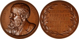 Presidents and Inaugurals

1889 Benjamin Harrison Presidential Medal. By Charles E. Barber. Julian PR-24. Bronze. Mint State.

77 mm.

From the ...