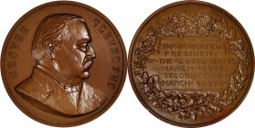 Presidents and Inaugurals

1893 Grover Cleveland Second Presidential Medal. By Charles E. Barber. Failor-Hayden 122. Bronze. Mint State.

77 mm.
...