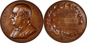 Presidents and Inaugurals

1897 William McKinley Presidential Medal. By Charles E. Barber. Failor-Hayden Unlisted. Bronze. Choice Mint State.

77....