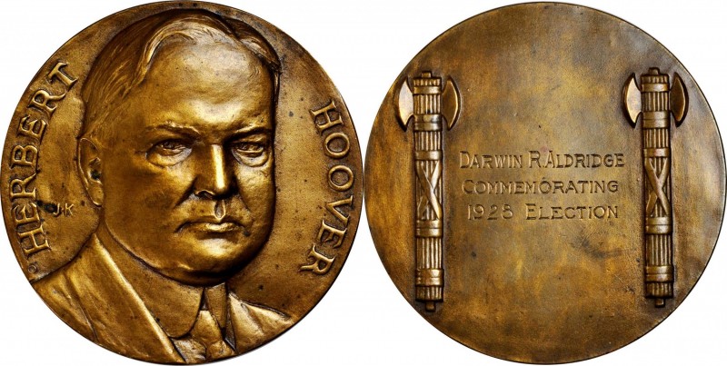 Presidents and Inaugurals

1928 Herbert Hoover Award Medal. By Julio Kilenyi. ...