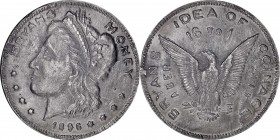Politics - Bryan Money

1896 Bryan Dollar. Schornstein-823. Lead, cast. About Uncirculated.

88 mm, 4.5 mm thick. 221.28 grams.

Collector envel...