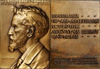 Augustus Saint-Gaudens Medals

1937 Augustus Saint-Gaudens Portrait Plaque. By John Flanagan. Bronze. Mint State.

46 mm x 63 mm. Obv: Bust of Sai...