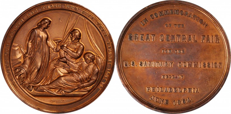 Commemorative Medals

1864 Philadelphia Sanitary Fair Medal. By Anthony C. Paq...