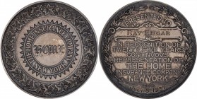 Award Medals

1937 The Home Insurance Company of New York 25 Year Service Medal. Silver. Mint State.

56 mm. 79.3 grams. Obv: Home Insurance logo ...
