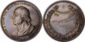 School, College and University Medals

1909 George Peabody Medal for Academic Excellence. Silver. Mint State.

39 mm. 22.59 grams. Awarded to outs...