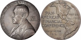 Miscellaneous Medals

1915 Pan-American Financial Conference Medal. By Charles E. Barber. Silver. Mint State.

51 mm. 62.41 grams. Obv: Typically ...