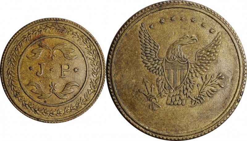 Early American Tokens

New York--New York. Undated (1825-1829) J.P. Rulau-E NY...