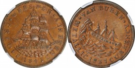 Hard Times Tokens

1841 Daniel Webster. HT-21, Low-63, DeWitt-CE 1838-5, W-11-640a. Rarity-2. Copper. Plain Edge. AU-58 BN (NGC).

29 mm.

From ...