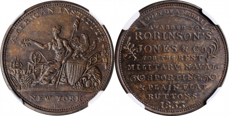 Hard Times Tokens

Massachusetts--Attleboro. 1833 Robinson's, Jones & Co. HT-1...