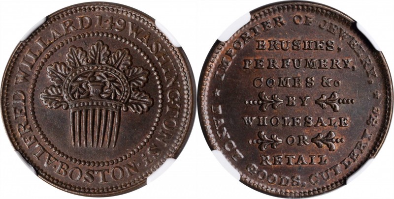 Hard Times Tokens

Massachusetts--Boston. Undated (1835) Alfred D. Willard. HT...