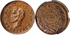Patriotic Civil War Tokens

1864 Lincoln Portrait / NO COMPROMISE WITH TRAITORS. Fuld-125/432 a, Cunningham 5-450C, King-205, DeWitt-AL 1864-52. Rar...