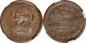 Patriotic Civil War Tokens

1863 Washington Equestrian Statue / OUR COUNTRY. Fuld-175/232 a, Musante GW-648. Rarity-5. Copper. Plain Edge. AU-58 BN ...