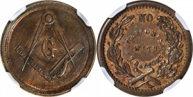 Patriotic Civil War Tokens

Undated (1861-1865) Masonic Emblems / NO COMPROMISE WITH TRAITORS. Fuld-252/432 d. Rarity-8. Copper-Nickel. Plain Edge. ...