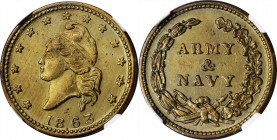 Patriotic Civil War Tokens

Lot of (2) 1863 Patriotic Civil War Tokens. Copper. Plain Edge. Unc Details (NGC).

Included are: French Liberty Head ...