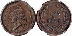 Patriotic Civil War Tokens

Lot of (2) 1863 Patriotic Civil War Tokens. Copper. Plain Edge. AU-58 BN (NGC).

Included are: French Liberty Head / A...