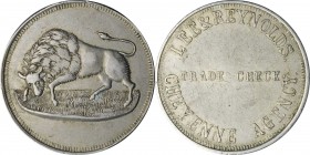 Indian Trader Tokens

Indian Territory--Cheyenne Agency. Undated (ca. 1880) Lee & Reynolds. Curto-69, Wright-590. "Trade Check" Variety. White Metal...